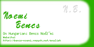 noemi bencs business card